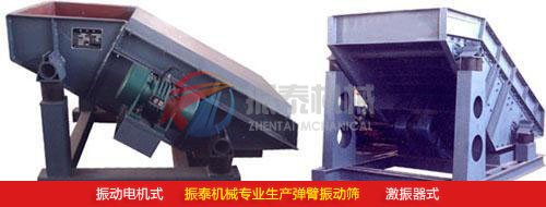 懸臂篩網振動篩（彈臂振動篩）振動電機式、激振器式